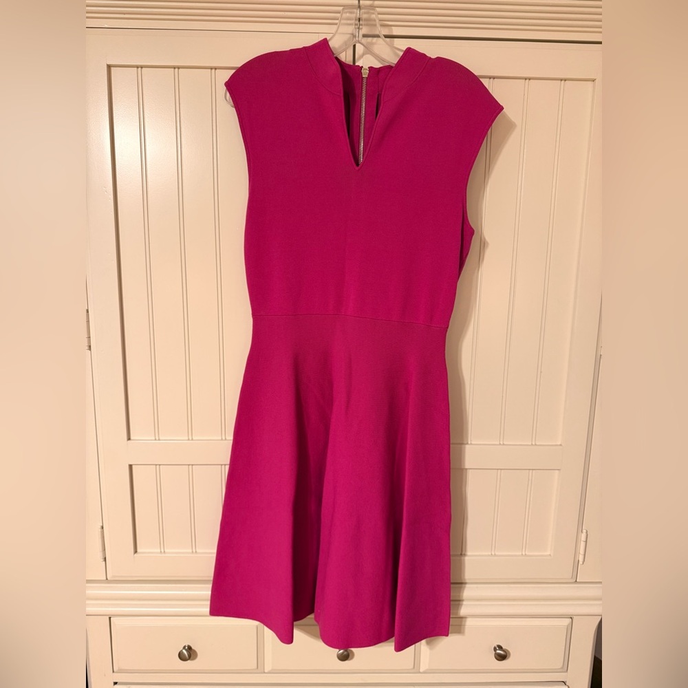 Ted Baker Pink Fit-and-Flare Knit Dress size M